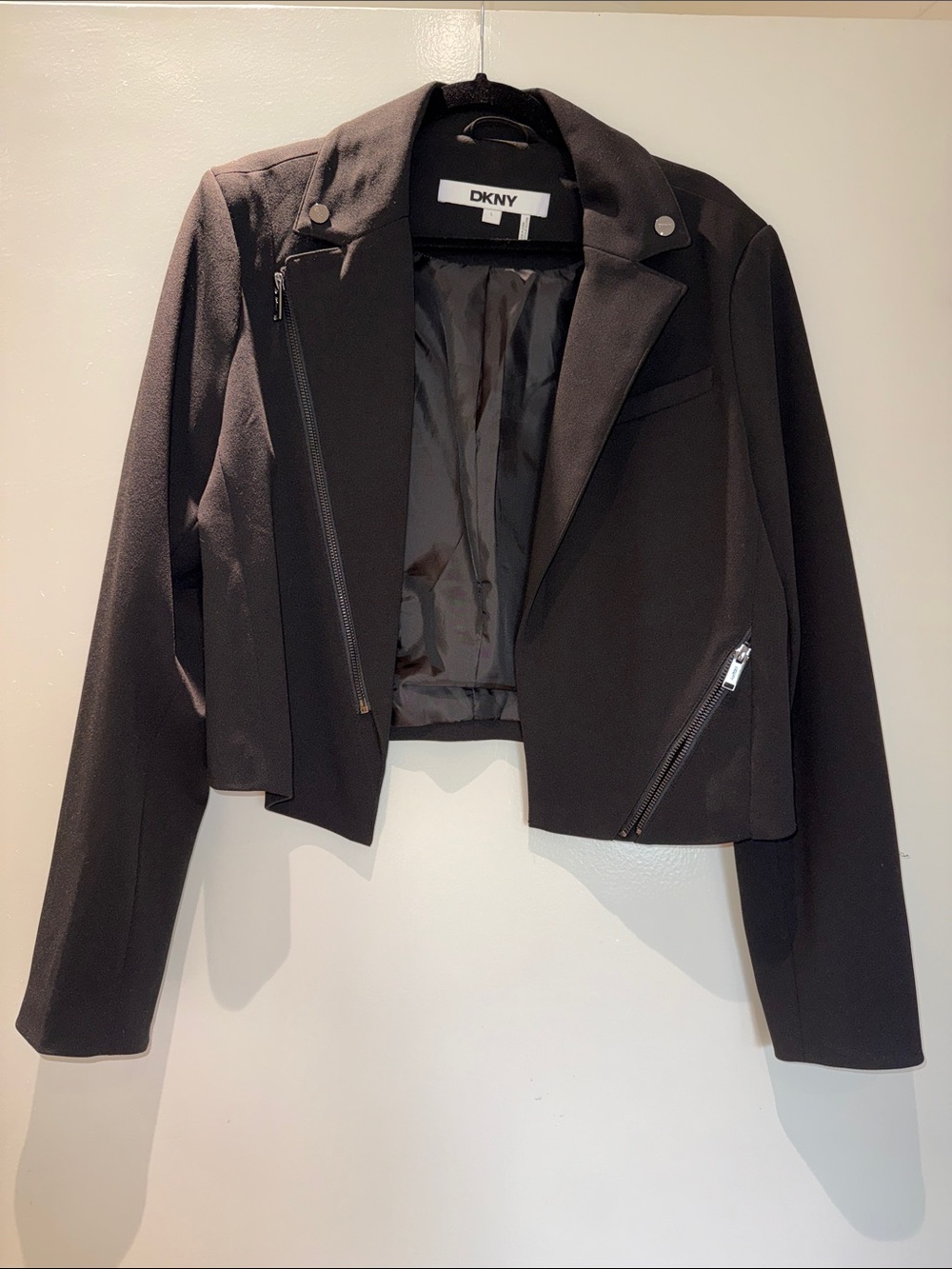 DKNY Black Cropped Blazer Jacket